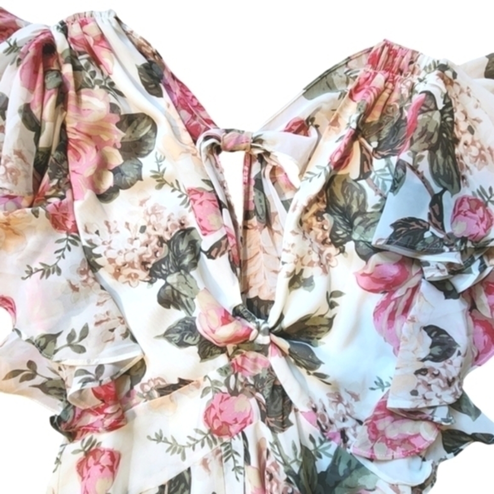 DIVINE HERITAGE FLORAL‎ MIDI DRESS XS - Picture 8 of 12